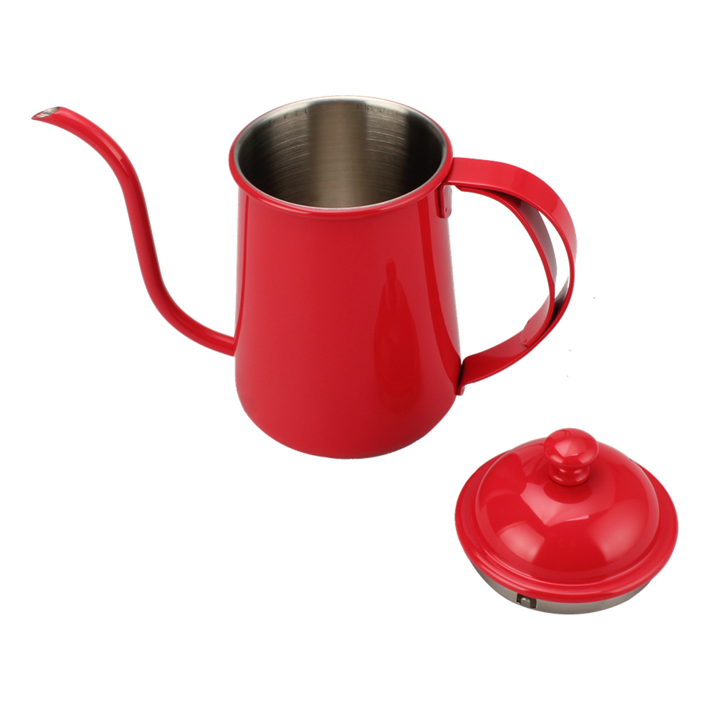 Elegant Red Hand Drip Pour Over Coffee Kettle
