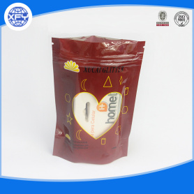 Stand up zipper bag with bottom gusset