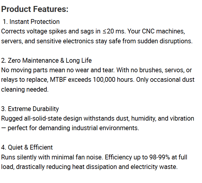 Product Features (1) Product Features (1)