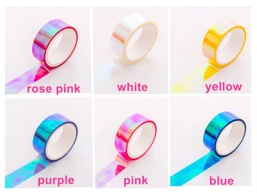 Holographic Rainbow Colored Masking Tape 1 Holographic Rainbow Colored Masking Tape 1