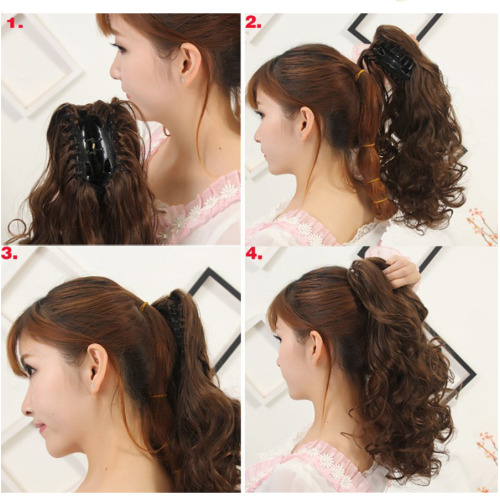 Ponytail Extension with Claw for Women Curly Hair Piece 12