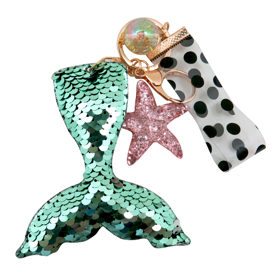 Mermaid Tail Sequin Key Chain 2 Mermaid Tail Sequin Key Chain 2