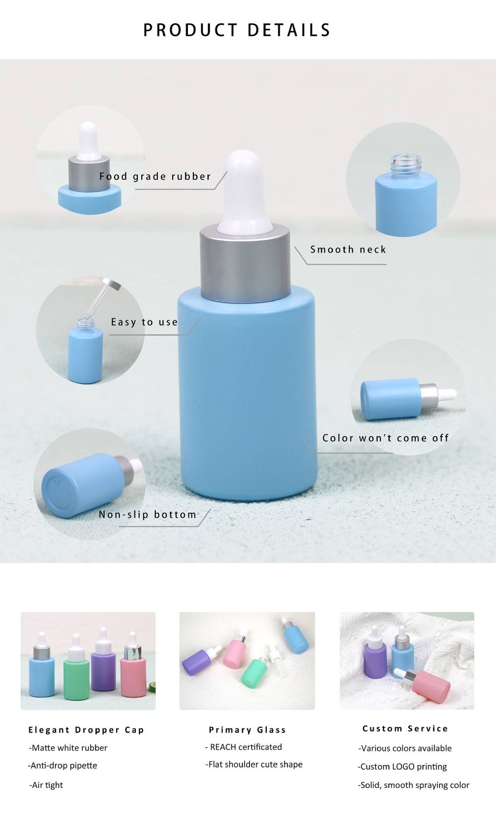 Flat Shoulder Dropper Bottle Flat Shoulder Dropper Bottle
