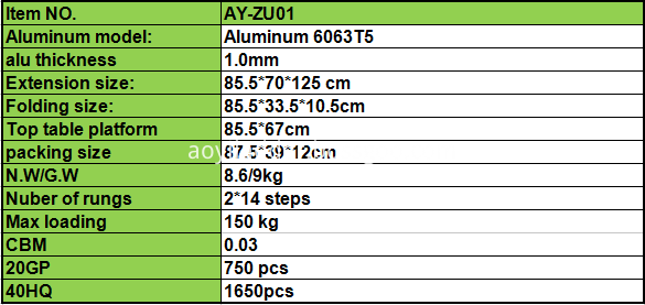 Aluminum folding table Aluminum folding table