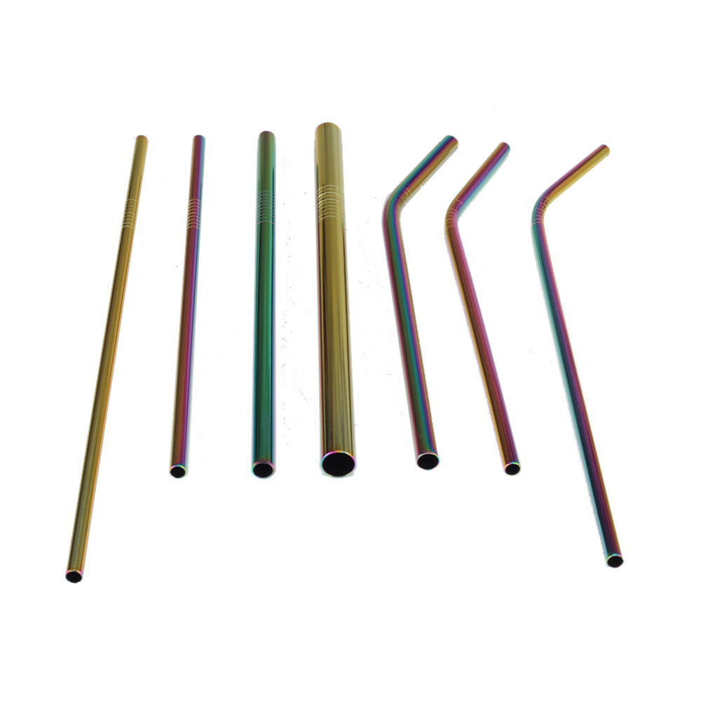 Food Grade Stainless Steel Colorful Drinking Straws