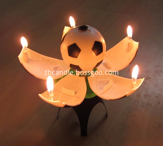 football rotating candles for party