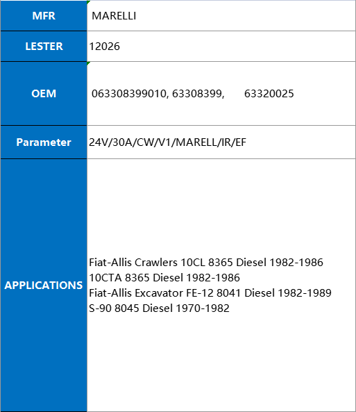 Alternator 12026-1 Alternator 12026-1