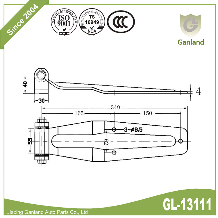 bolt on hinge GL-13111
