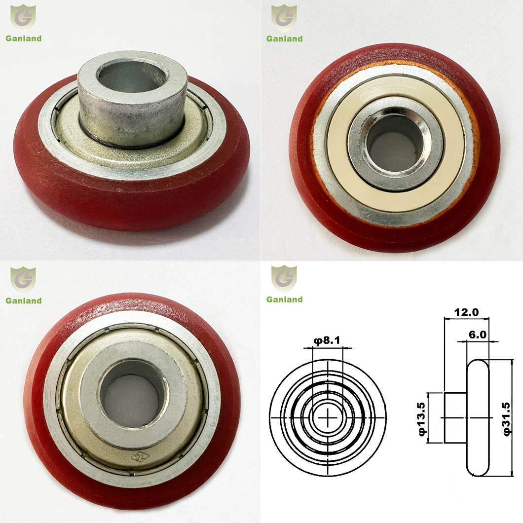 Red Nylon Wheel Roller Red Nylon Wheel Roller