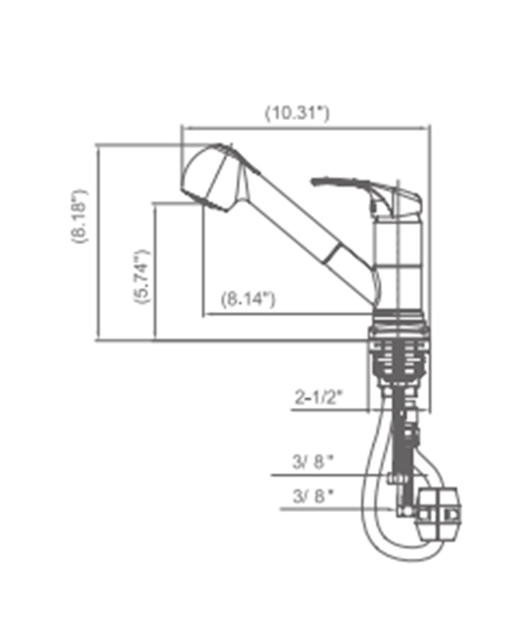 Torneira de cozinha de manípulo único Single Handle Kitchen Faucet