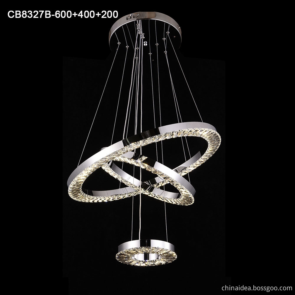 Araña de acero inoxidable Stainless steel led chandelier