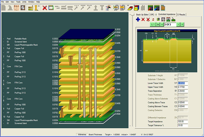 Calculadora de control de impedancia de PCB PCB Impedance Control calculator