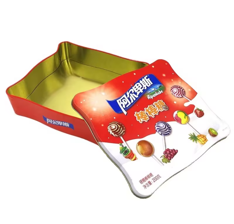 Irregular Shaped Bright Luster Tin Box Irregular Shaped Bright Luster Tin Box