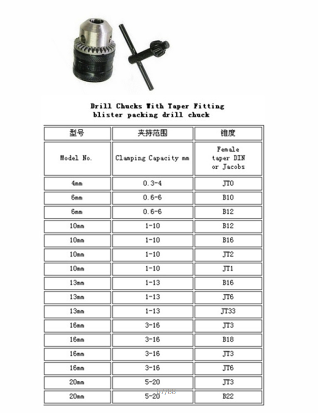 KEY TAPE DRILL CHUCK KEY TAPE DRILL CHUCK