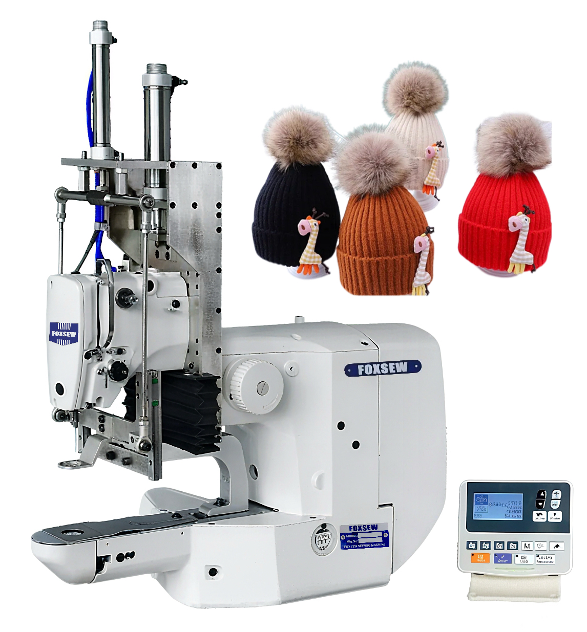 Pompom Attaching Bartacking Sewing Machine FOXSEW FX1908DC -1 Pompom Attaching Bartacking Sewing Machine FOXSEW FX1908DC -1