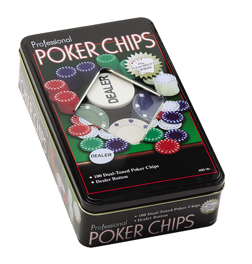 tin box poker chips  