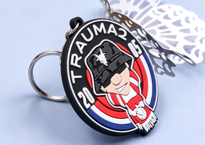 PVC Keychain With Metal Rings PVC Keychain With Metal Rings