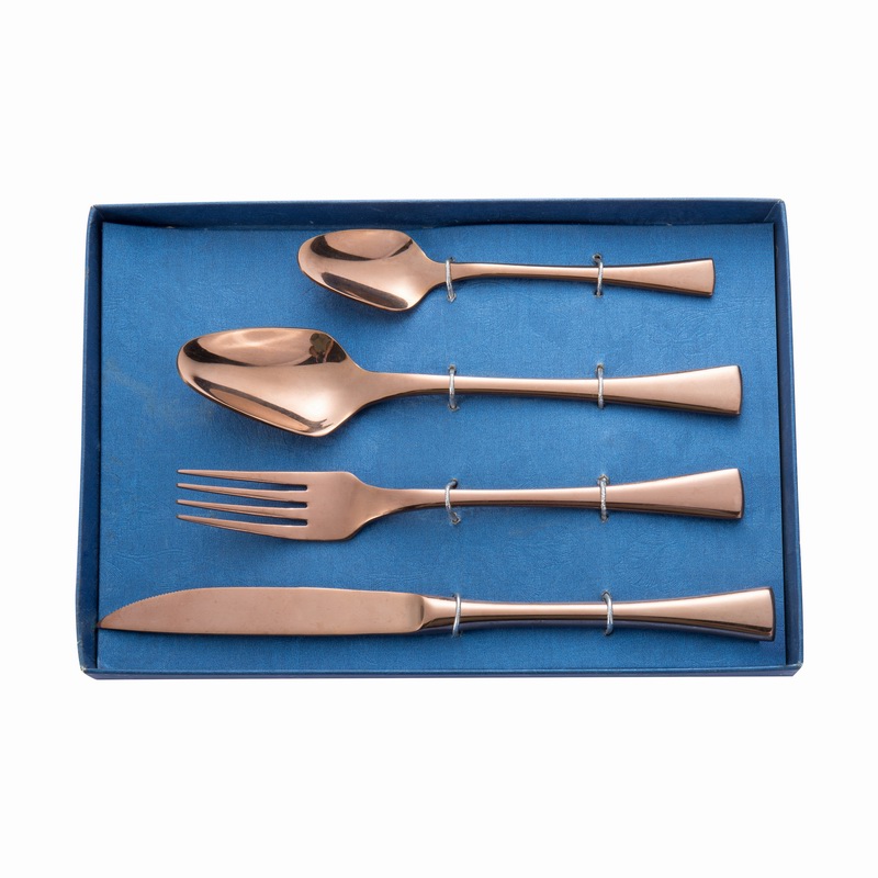 Rose Gold Knife Fork Spoon Flatware Cutlery Set