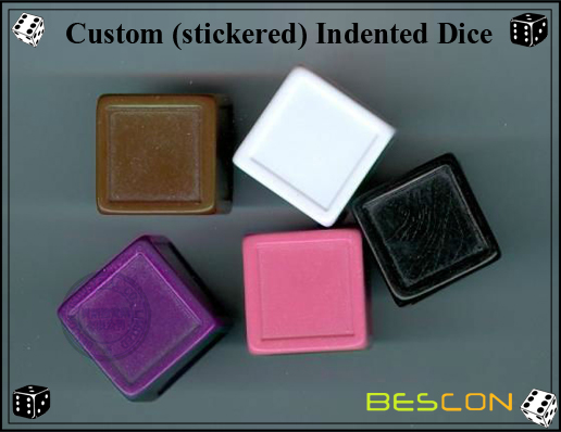 Colorful Blank Indented Dice-3 Colorful Blank Indented Dice-3