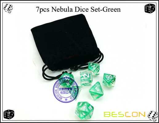 7pcs Nebula Würfel Set-Grün 7pcs Nebula Dice Set-Green