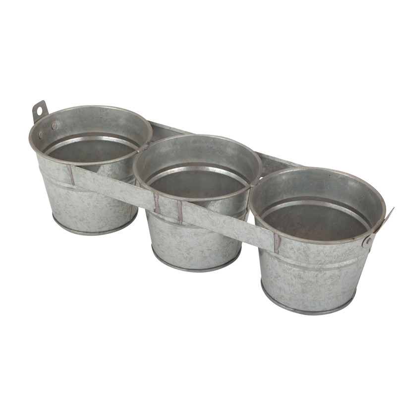 Set Of 3 Rustic Plant Pot Set