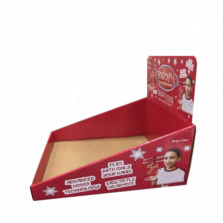 スーパー段ボール紙箱フロアディスプレイラック Supermarket Corrugated Paper Box Floor Display Rack