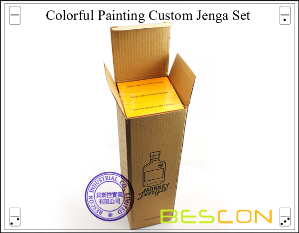 Pintura colorida personalizada Jenga Set-3 Colorful Painting Custom Jenga Set-3