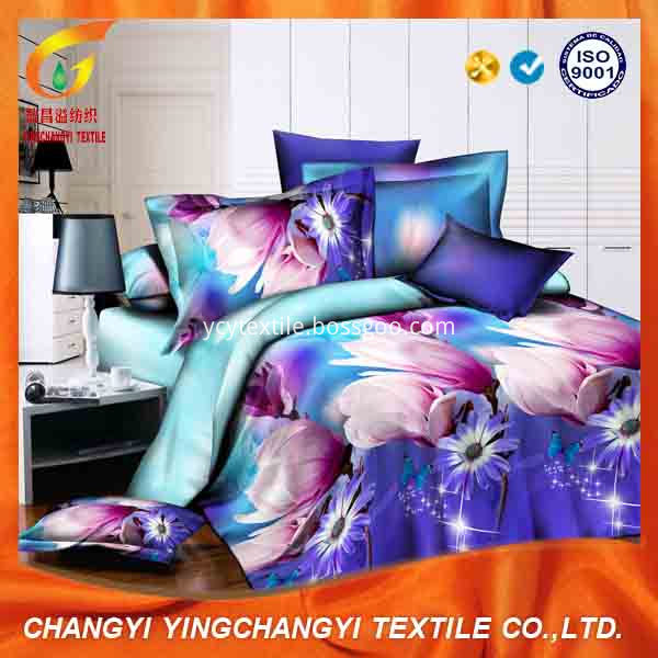 100%cotton print bed sheet fabric