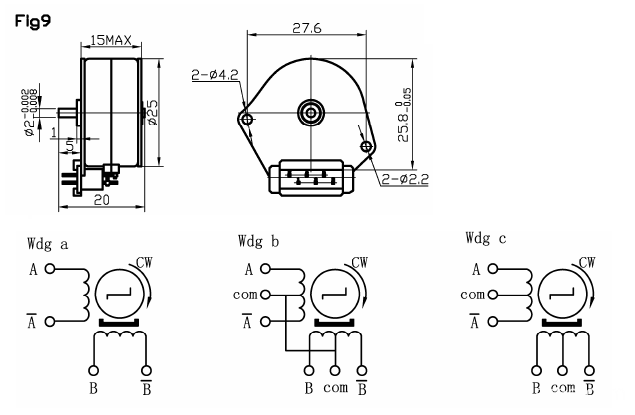 High precision punched housing PM stepping motor 25mm , 4 phase stepper motor