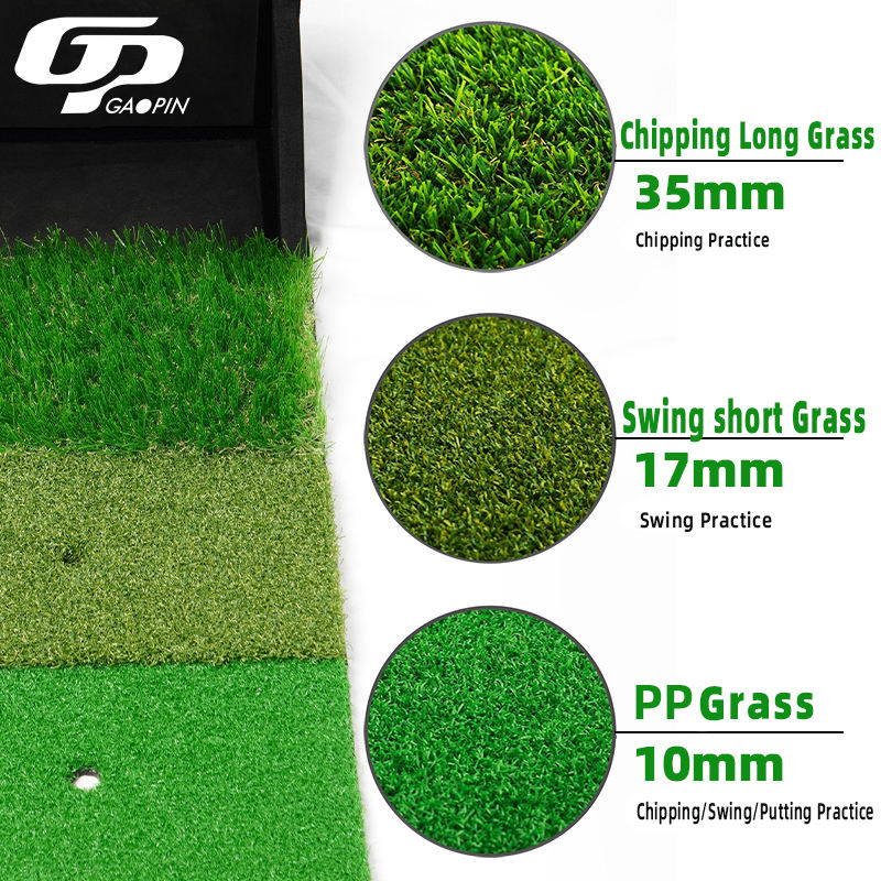 Indoor Outdoor Golf Hitting Mat with Tee Holes 3 Grass Lengths Durable Turf Non Slip Base Large Ball Container Golf Practice Mat1 Indoor Outdoor Golf Hitting Mat with Tee Holes 3 Grass Lengths Durable Turf Non Slip Base Large Ball Container Golf Practice Mat1