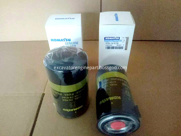 pièces de rechange pour cartouche de filtre à carburant PC300-8 pour excavatrice 6754-79-6140 pare parts for excavator PC300-8 fuel filter cartridge 6754-79-6140
