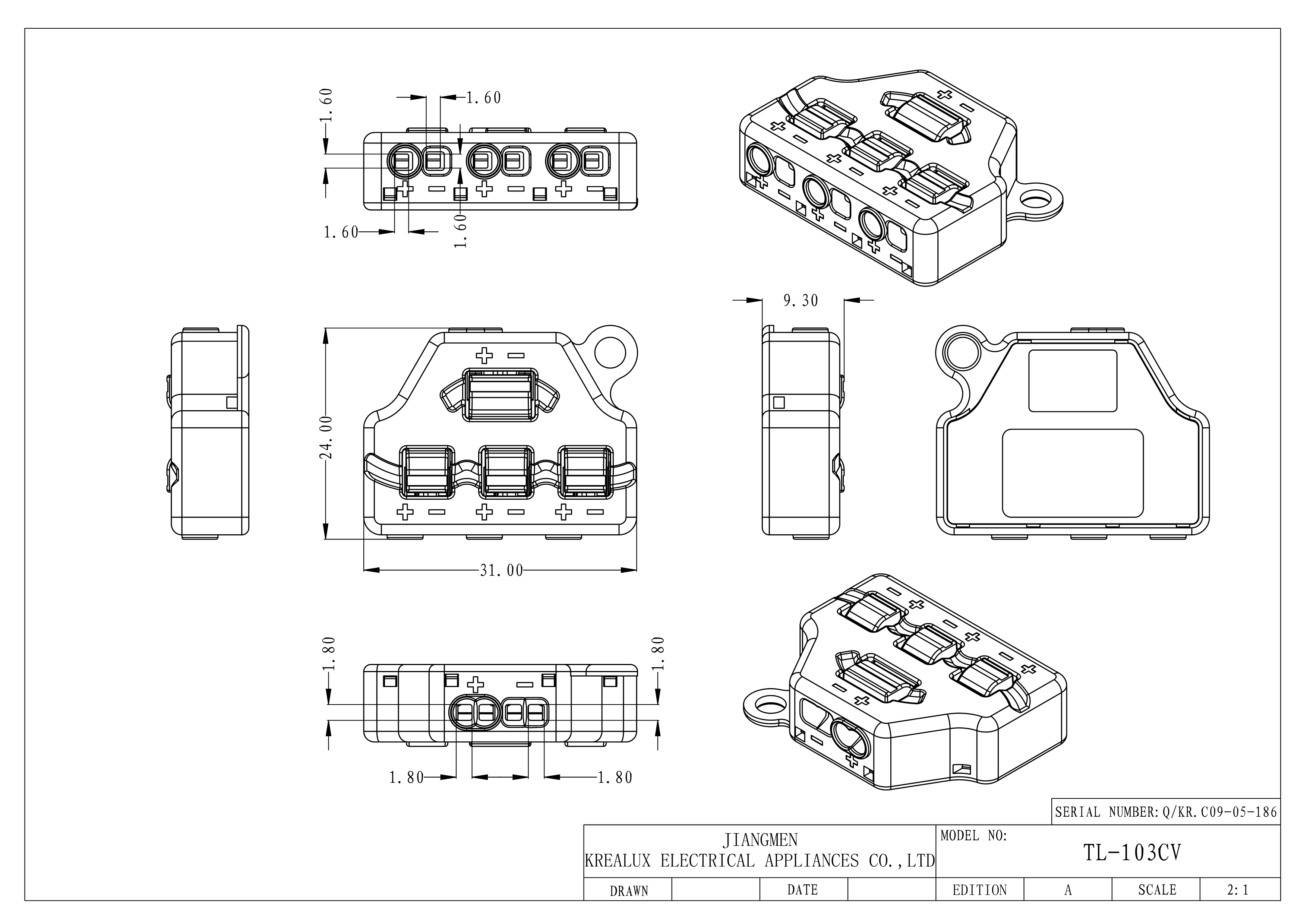 3 Poles Led Connector System 3 Poles Led Connector System