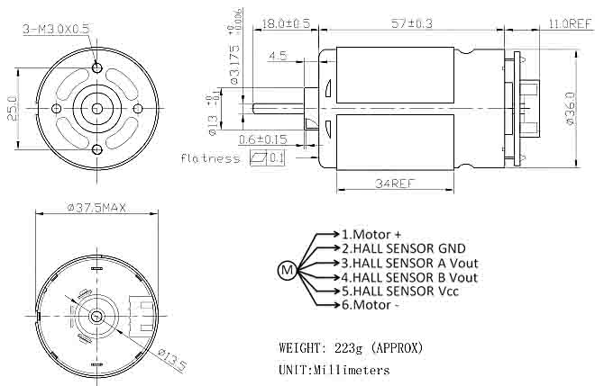 エンコーダ付DCモータ dc motor with encoder