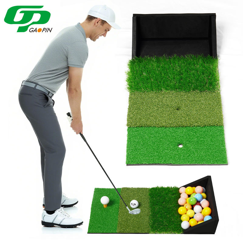Indoor Outdoor Golf Hitting Mat with Tee Holes 3 Grass Lengths Durable Turf Non Slip Base Large Ball Container Golf Practice Mat5 Indoor Outdoor Golf Hitting Mat with Tee Holes 3 Grass Lengths Durable Turf Non Slip Base Large Ball Container Golf Practice Mat5