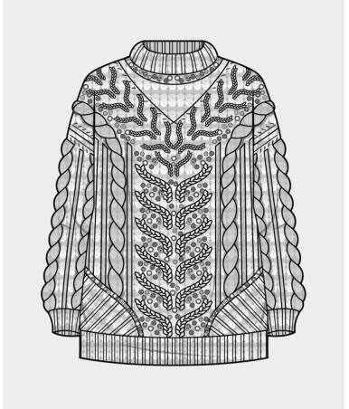 cable women's sweater design