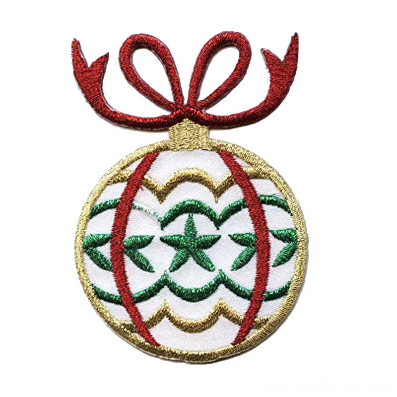 Christmas Ornament Iron On Embroidered Patch Christmas Ornament Iron On Embroidered Patch