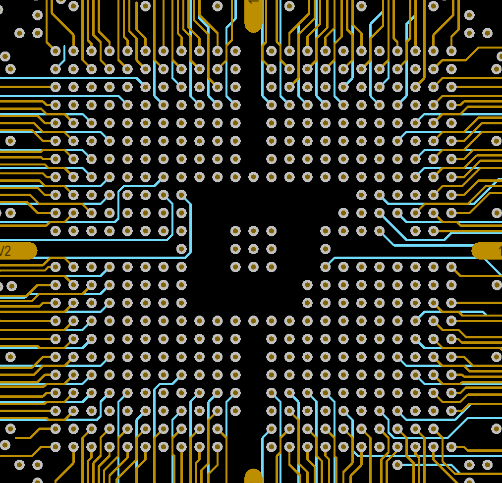 Partitioning a BGA into Four Sections for Easier Pad Access