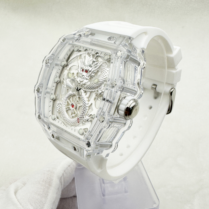 Transparent Tonneau watch for man Transparent Tonneau watch for man