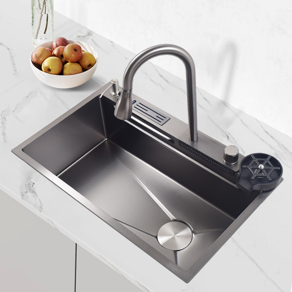 Waterfall Sink With Knife Rack Waterfall Sink With Knife Rack