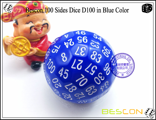 Bescon 100 Sides Dice D100 в синем цвете-1 Bescon 100 Sides Dice D100 in Blue Color-1