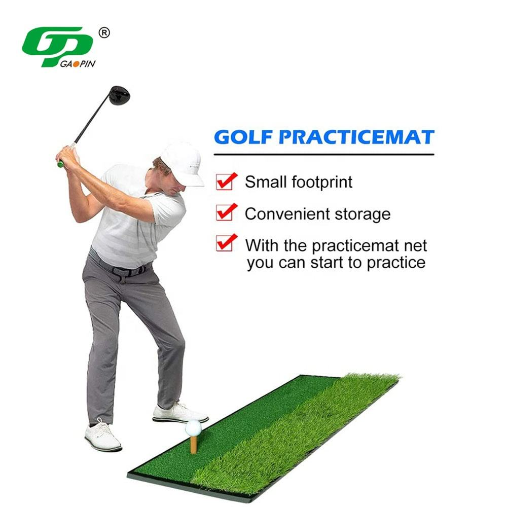 Wholesale Durable Indoor Outdoor Golf Hitting Mat 30cm X 60cm Green Dual Turf Portable Anti-slip Rubber Base with 1 Rubber Tee6 Wholesale Durable Indoor Outdoor Golf Hitting Mat 30cm X 60cm Green Dual Turf Portable Anti-slip Rubber Base with 1 Rubber Tee6