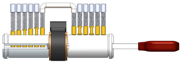 double sided computer key cylinder