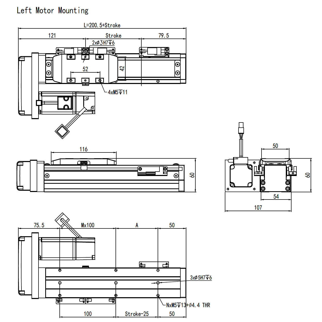 linear module mounting(left) linear module mounting(left)