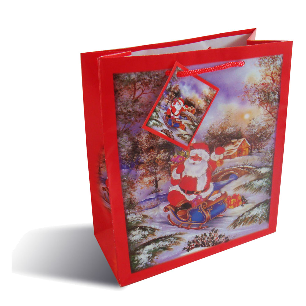 บรรจุภัณฑ์กระดาษโปรโมชั่น Christmas Gift Bag Wholesale 4 Promotional Paper Packaging Christmas Gift Bag Wholesale 4