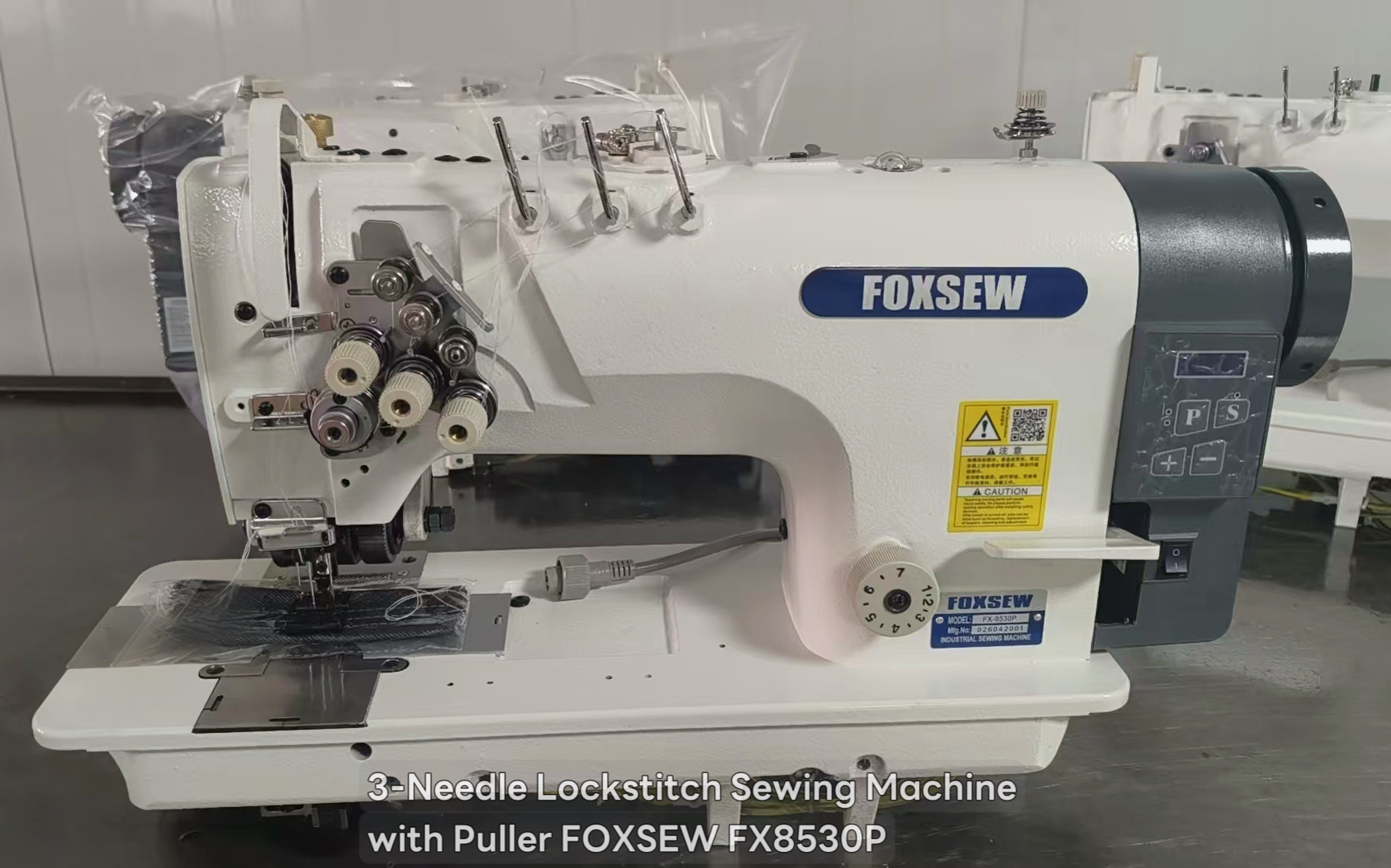 Three Needle Lockstitch Sewing Machine with Puller FOXSEW FX8530 -21 Three Needle Lockstitch Sewing Machine with Puller FOXSEW FX8530 -21