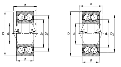 Double-Row Angular Contact Ball Bearing Double-Row Angular Contact Ball Bearing