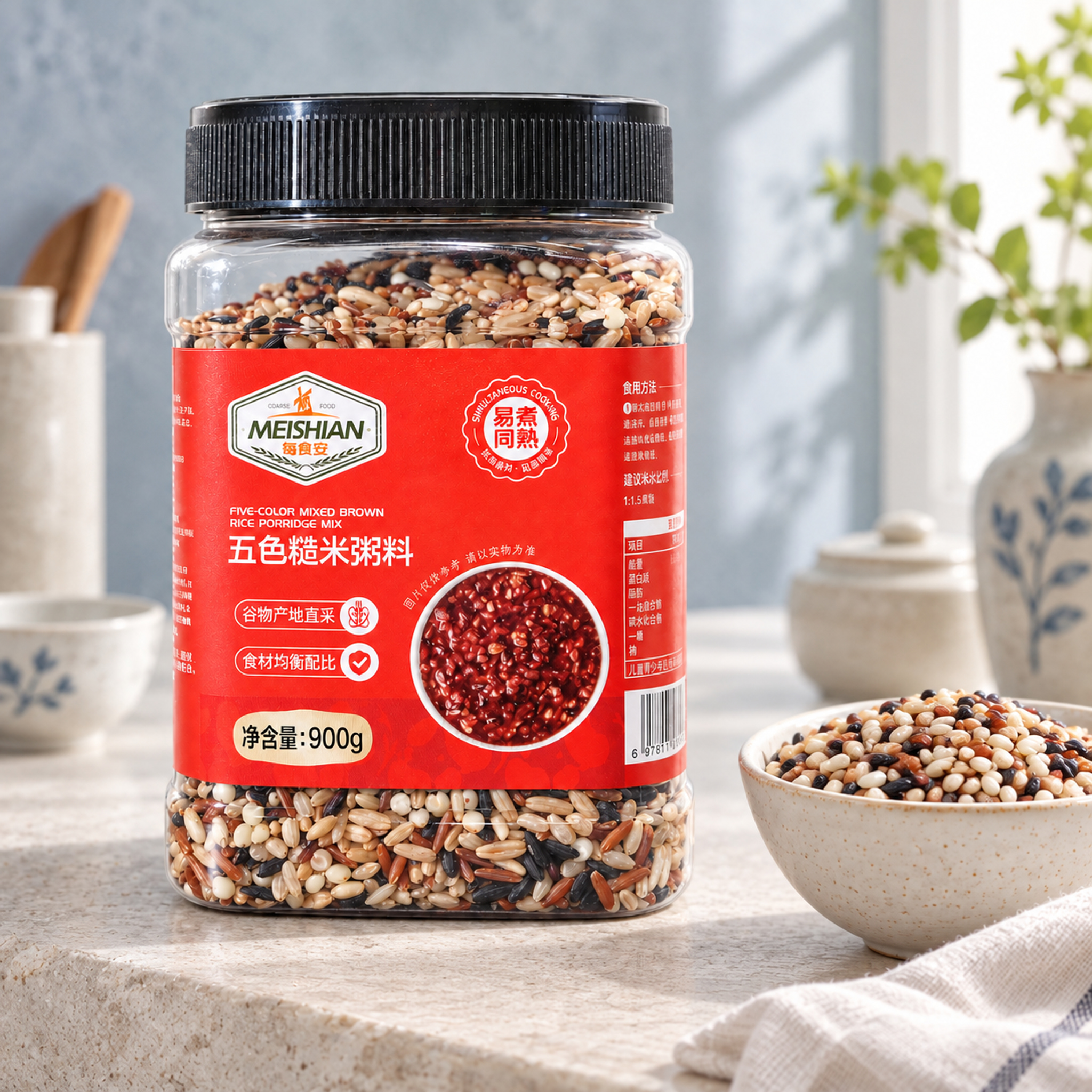 Five Color Mixed Brown Rice Porridge Mix 900g4 Five Color Mixed Brown Rice Porridge Mix 900g4
