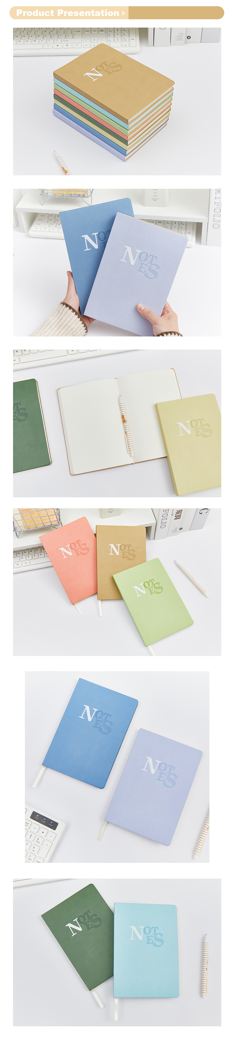 Pu sewing binding notebook letter logo8 Pu sewing binding notebook letter logo8