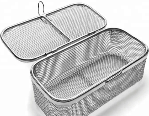 Malla redonda de acero inoxidable SS304 cesta redonda 6 SS304 stainless steel mesh rectangular round basket 6