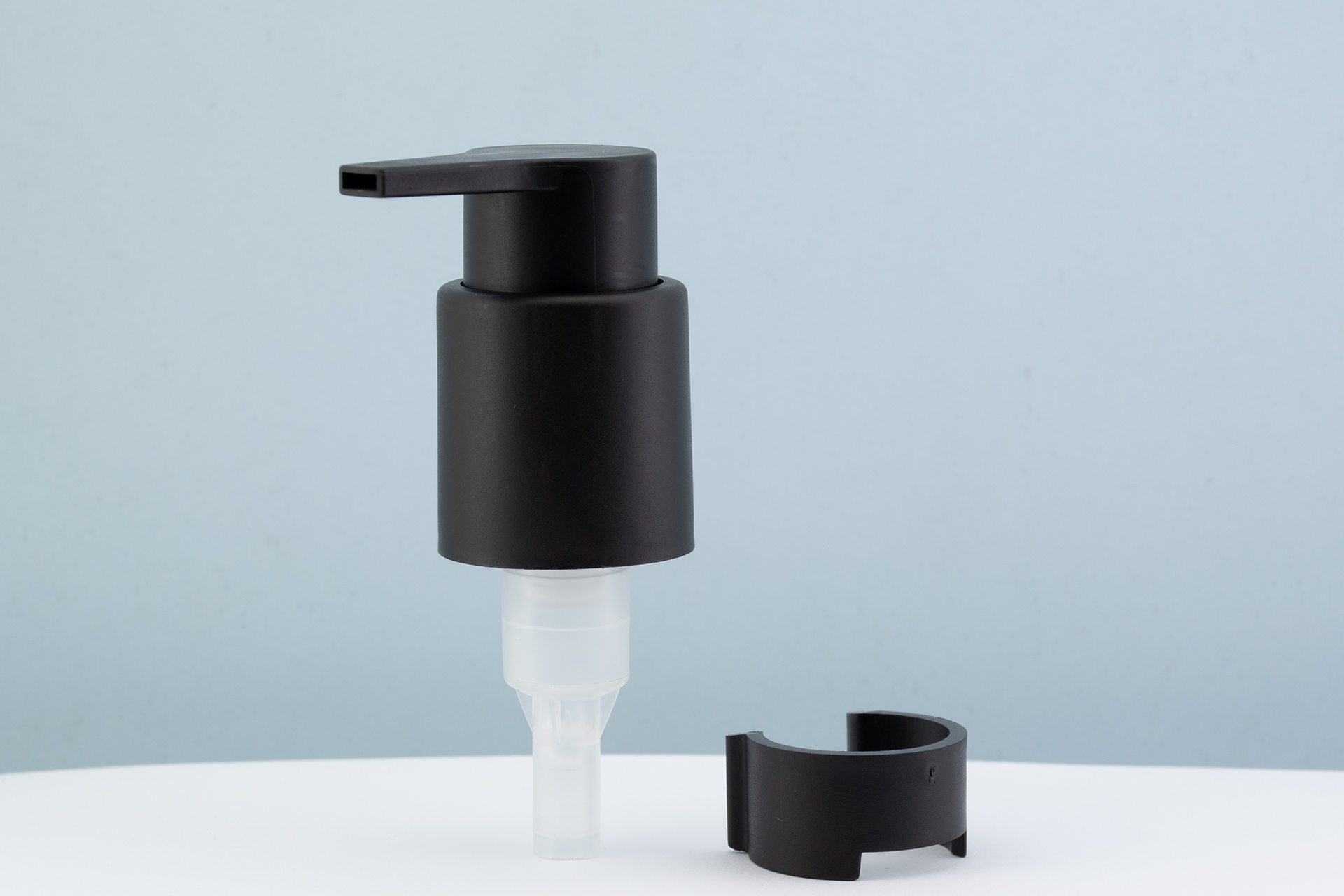 24/410 Matte Black Lotion Pump with Long Twist-Lock Nozzle & Travel Clip 24/410 Matte Black Lotion Pump with Long Twist-Lock Nozzle & Travel Clip
